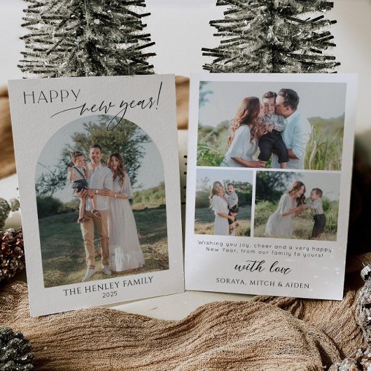 Minimalistische kaart voor nieuwjaar