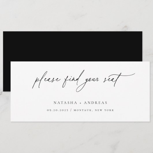 Minimalistische Kaart voor weddenschappen (Voorkant / Achterkant)