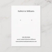 Minimalistische Kaart voor witte oorring Visitekaartje (Voorkant)