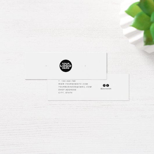 Minimalistische Kaart voor witte sieraden (Bureau)