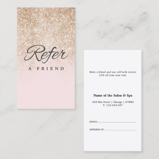 Minimalistische Kaart voor zakelijke verwijzing (Voorkant / Achterkant)