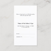 Minimalistische Kaart voor zakelijke verwijzing (Achterkant)