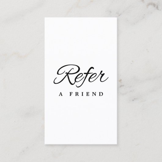 Minimalistische Kaart voor zakelijke verwijzing (Voorkant)