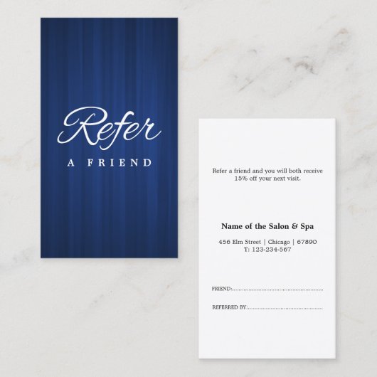 Minimalistische Kaart voor zakelijke verwijzing (Voorkant / Achterkant)