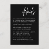 Minimalistische Kaart voor zwarte bruiloft - Detai (Voorkant)