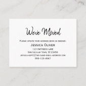 Minimalistische Kaart "We hebben ons verplaatst" o Visitekaartje (Voorkant)