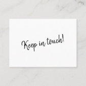 Minimalistische Kaart "We hebben ons verplaatst" o Visitekaartje (Achterkant)