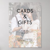 Minimalistische Kaarten Cadeaus Foto Overlay Trouw Poster (Voorkant)