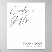 Minimalistische Kaarten en cadeaubordje | Cadeauta Poster (Voorkant)