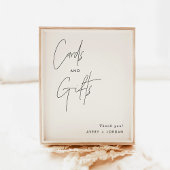 Minimalistische Kaarten en Cadeaus Bord, Moderne B Poster