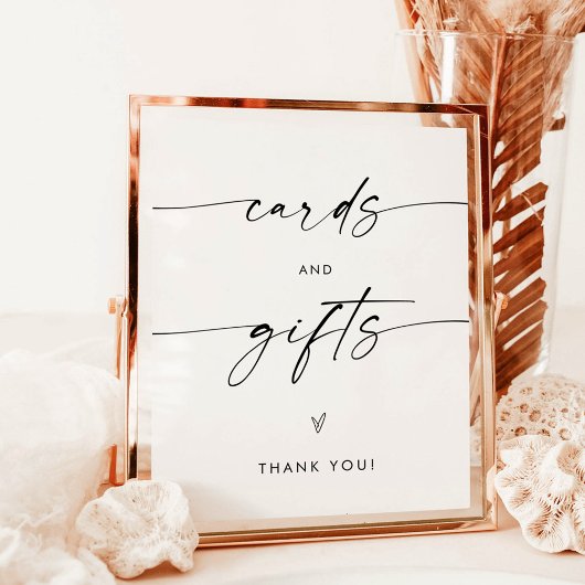 Minimalistische Kaarten en Cadeaus Bord | Moderne  Poster