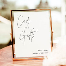 Minimalistische Kaarten en Cadeaus Bord, Moderne T