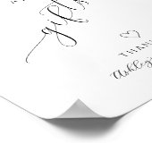 Minimalistische Kaarten en Cadeaus Bruiloftsborrel Poster (Hoek)