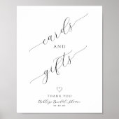 Minimalistische Kaarten en Cadeaus Bruiloftsborrel Poster (Voorkant)
