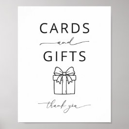 Minimalistische Kaarten en Cadeaus Poster Bord