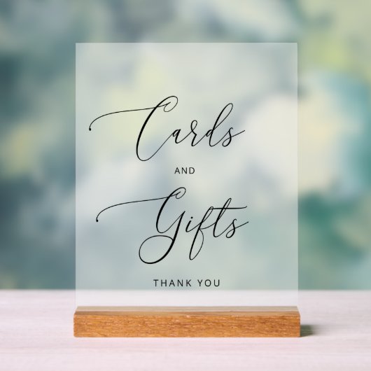 Minimalistische Kaarten en geschenken berijpt Acryl Bord (Neutraal)