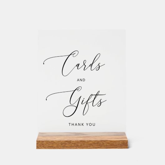 Minimalistische Kaarten en geschenken berijpt Acryl Bord (Voorkant)