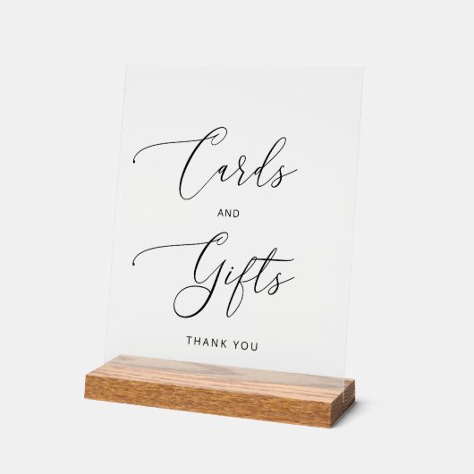 Minimalistische Kaarten en geschenken berijpt Acryl Bord (Hoek)