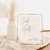 Minimalistische Kaarten en geschenken teken, moder Poster