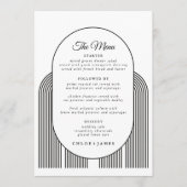 Minimalistische Kaarten in het huwelijksmenu (Voorkant)