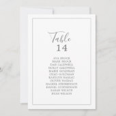 Minimalistische Kaarten voor de Silver Table Numbe (Voorkant)