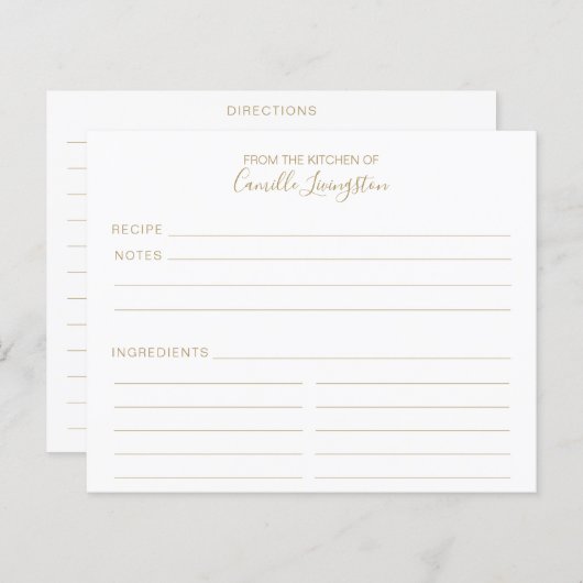 Minimalistische Kaarten voor wit en goudgebruik (Voorkant / Achterkant)