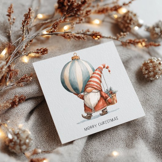 Minimalistische Kabouter Prettig Kerstfeest Feestdagenkaart