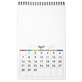 Minimalistische Kalender ELK JAAR/FORMaat/KLEUR/ON
