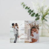 Minimalistische kalender foto Save the Date uitnod Briefkaart (Staand voorkant)