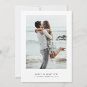 Minimalistische kalender foto Save the Date uitnod Kaart (Achterkant)