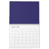 Minimalistische Kalender | Marineblauw | Plan met  (Jan 2027)