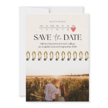 Minimalistische kalender save the date sjabloon