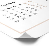 Minimalistische kalender voor 2024 poster (Hoek)