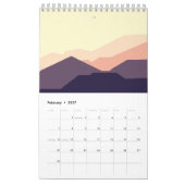 Minimalistische kalender voor landschapskunst 2025 (Feb 2027)