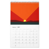 Minimalistische kalender voor landschapskunst 2025 (Jan 2027)