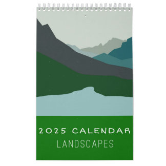 Minimalistische kalender voor landschapskunst 2025