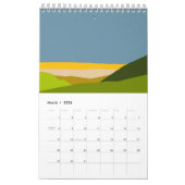Minimalistische kalender voor landschapskunst 2025 (Mar 2026)