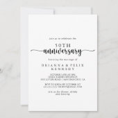 Minimalistische kalligrafie 50ste huwelijksverjaar kaart (Voorkant)