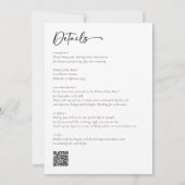 Minimalistische kalligrafie Alles in één bruiloft Kaart (Achterkant)