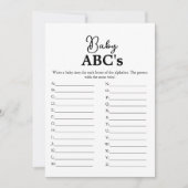 Minimalistische kalligrafie baby ABC's spel baby s Aankondiging (Voorkant)