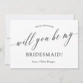 Minimalistische kalligrafie... ben je mijn Bridesm Kaart (Voorkant)