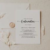 Minimalistische kalligrafie bevestiging kaart