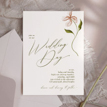Minimalistische Kalligrafie Blush Wildflower Weddi