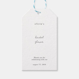 Minimalistische kalligrafie Bruidsfeest cadeaukaar Cadeaulabel