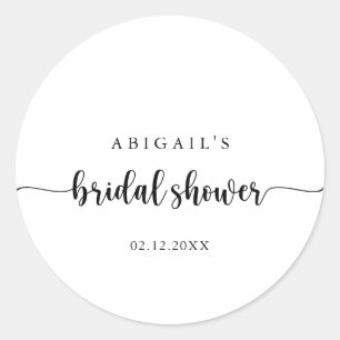 Minimalistische kalligrafie bruiloft cadeautje ronde sticker