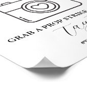 Minimalistische kalligrafie bruiloft foto stand te poster (Hoek)