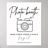 Minimalistische kalligrafie bruiloft foto stand te poster (Voorkant)