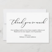 Minimalistische kalligrafie bruiloft heel erg beda kaart (Voorkant)