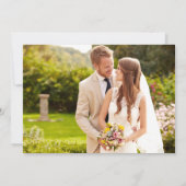 Minimalistische kalligrafie bruiloft heel erg beda kaart (Achterkant)