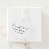 Minimalistische kalligrafie bruiloft liefde Bedank Bedankjes Labels (In situ)